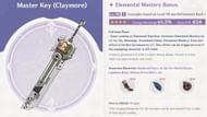 4-star claymore Master Key (Image via Sportskeeda Gaming/HoYoverse)